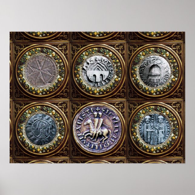 PÓSTER SELLO DE LA PLANTILLA DE LOS CABALLOS (Frente)