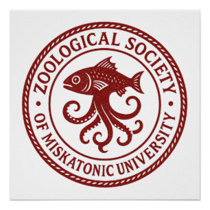 Póster Sello de la Sociedad Zoológica de Miskatonic
