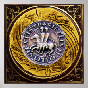 PÓSTER SELLO DE LOS CABALLEROS TEMPLARIOS