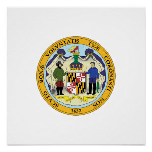 Póster Sello de Maryland, sello del Estado de los Estados