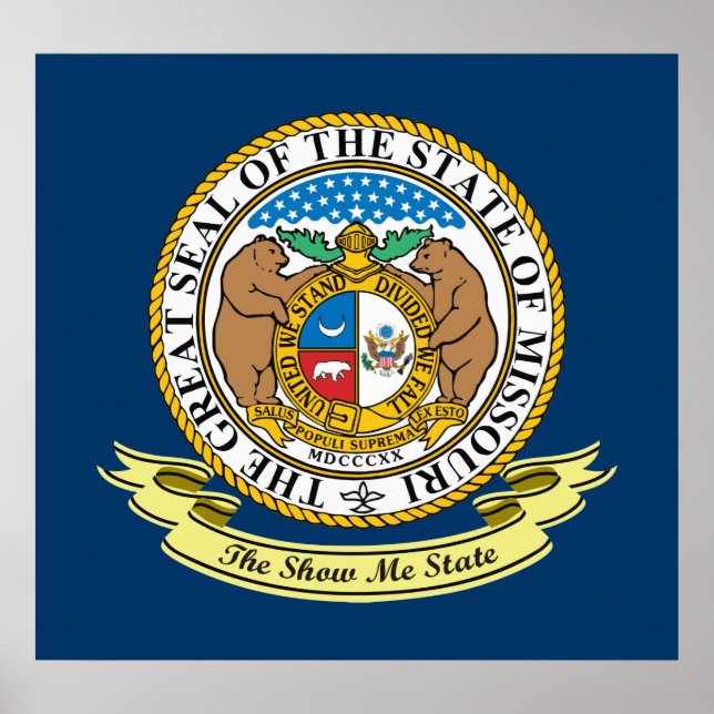 Póster Sello de Missouri (Frente)