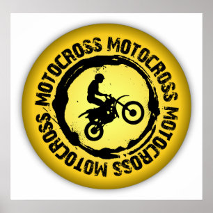 Póster Sello de Motocross 1