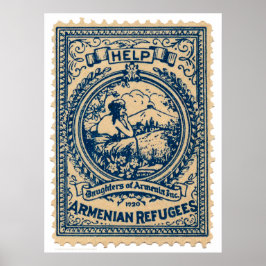 Póster Sello de Navidades de refugiados armenios 1920