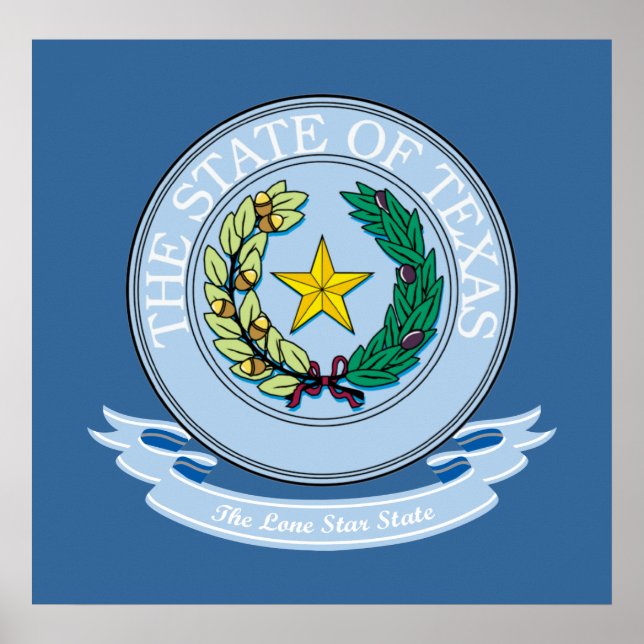 Póster Sello de Texas (Frente)