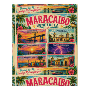 Póster Sello de Venezuela Maracaibo Estado Zulia Trópico