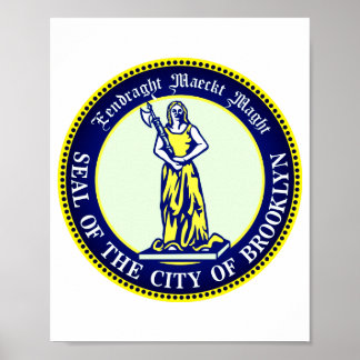 Póster Sello del Borough de Brooklyn Nueva York _1