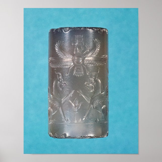 Póster Sello del cilindro de Aquemenid (Frente)