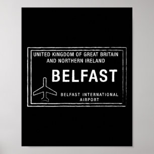 Póster Sello del puerto de Belfast Reino Unido Vacaciones