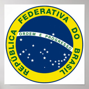 Póster Sello nacional de Brasil