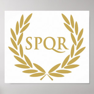 Póster Sello romano del Senado SPQR de Roma