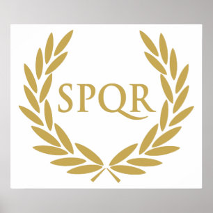 Póster Sello romano del Senado SPQR de Roma
