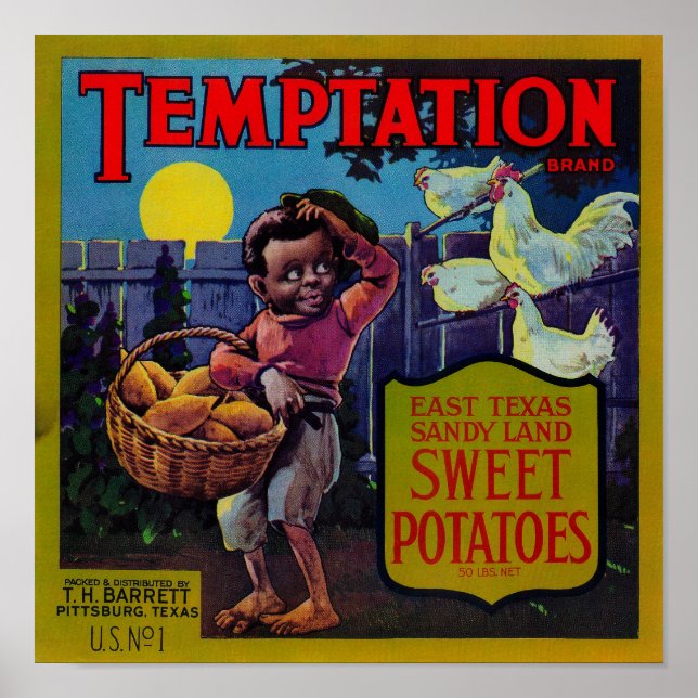 Póster Sello Temptation Yam en Pittsburg, TX (Frente)