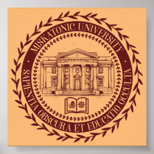 Póster Sello universitario miskatónico