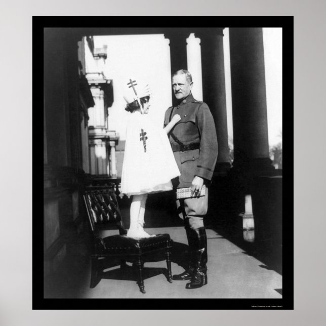 Póster Sellos de navidades para el General Pershing 1921 (Frente)