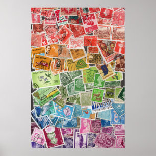 Póster Sellos postal Rainbow