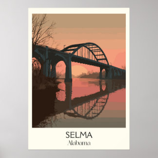 Póster Selma Alabama Edmund Pettus Bridge