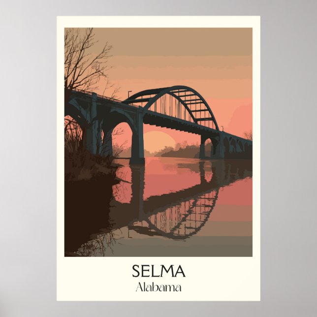 Póster Selma Alabama Edmund Pettus Bridge (Frente)