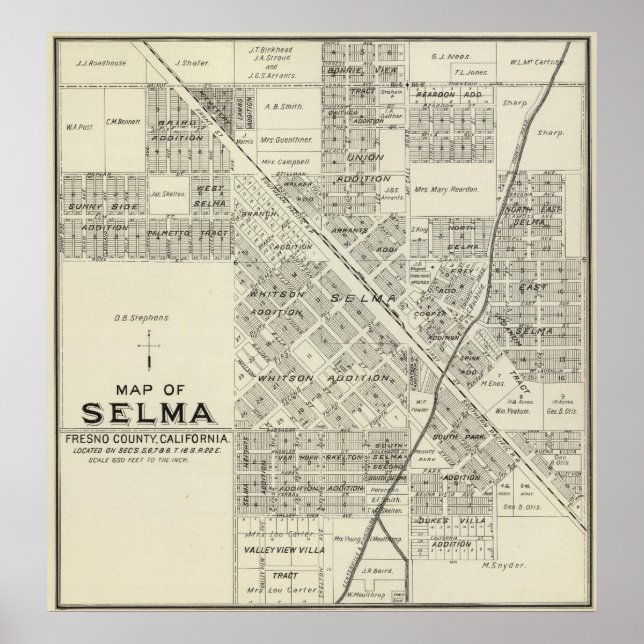 Póster Selma, California (Frente)