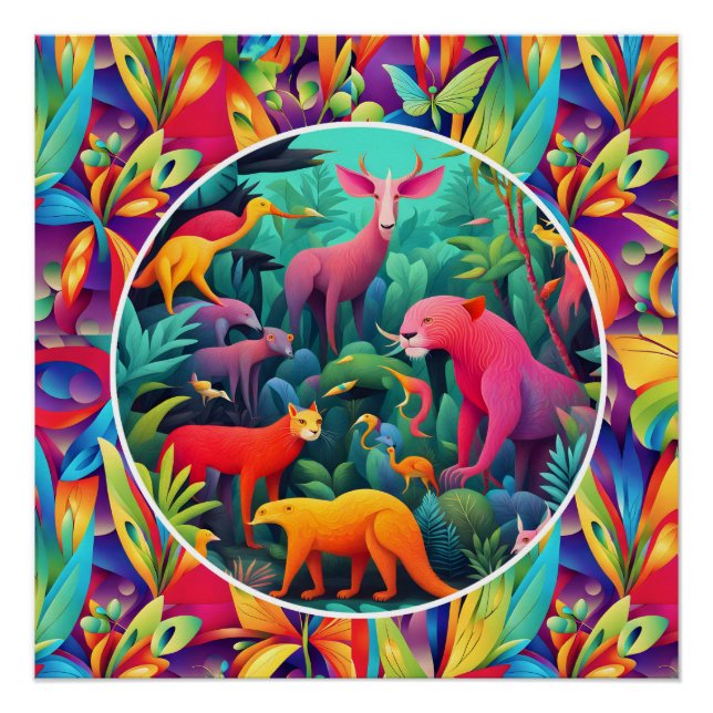 Póster Selva animal (Anverso)