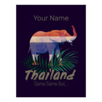 Selva con bandera de Tailandia deja recuerdo taila