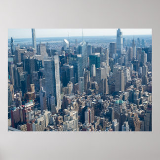 Póster Selva de hormigón de NYC aérea