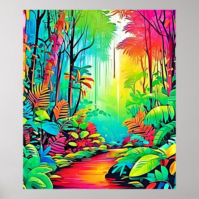 Póster Selva del Arcoíris: Sueño Vívido (Frente)
