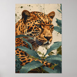 Póster Selva leopardo: Vintage