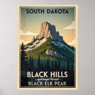 Póster Selva nacional Black Elk Peak V01