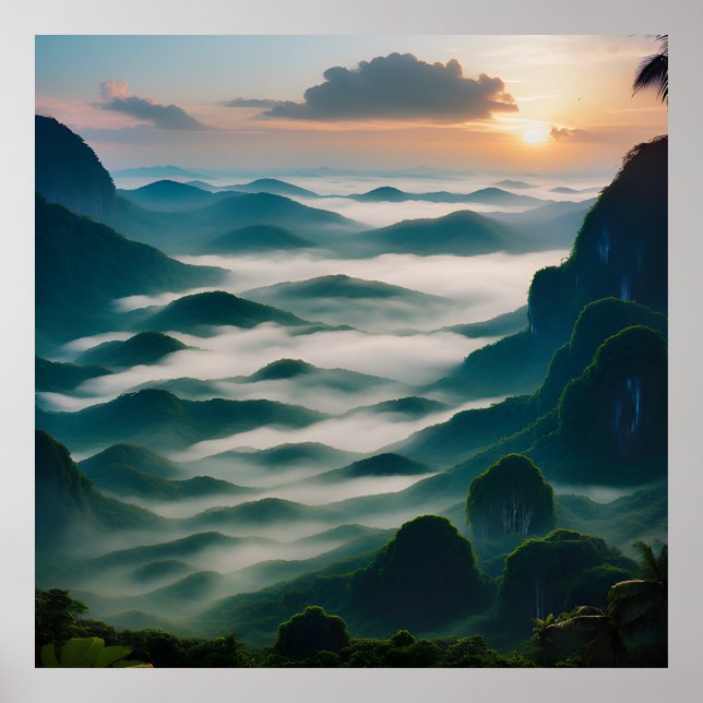 Póster Selvas Tropicales Profundas Del Sudeste Asiático (Frente)