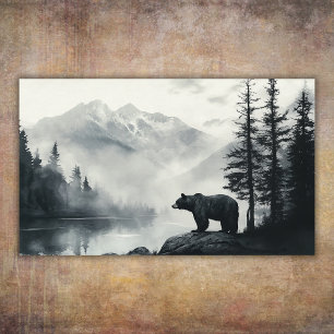 Póster Selvático Bosque Montañoso del Oso Negro