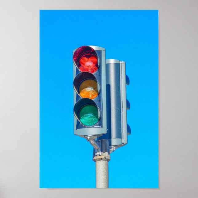 Póster Semáforo en forma de corazón, Akureyri, Islandia (Frente)