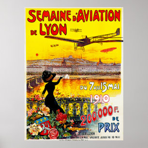 Póster Semaine d'Aviation de Lyon