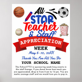 Póster Semana de Apreciación del Profesor Toda la Estrell