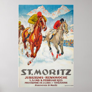 Póster Semana de carreras del Jubileo de St Moritz 1925 S