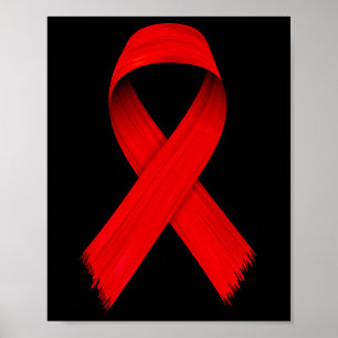Póster Semana de la cinta roja de concienciación sobre el