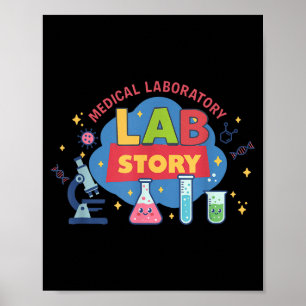 Póster Semana de laboratorio 2026 divertida ciencia labor
