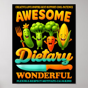 Póster Semana de Servicio de Comida Apreciación Dietética