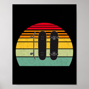 Póster Semana de skateboarding alegre - Tablero retro vin