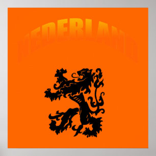 Póster Semana de Voetbal del leeuw de Nederland