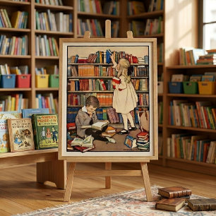 Póster Semana del Libro Infantil por Jessie Willcox Smith