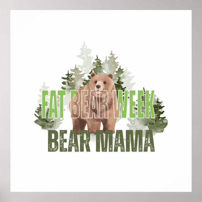 Póster Semana del oso de la grasa (Frente)