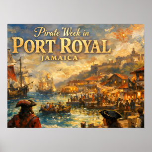 Póster Semana pirata en port royal