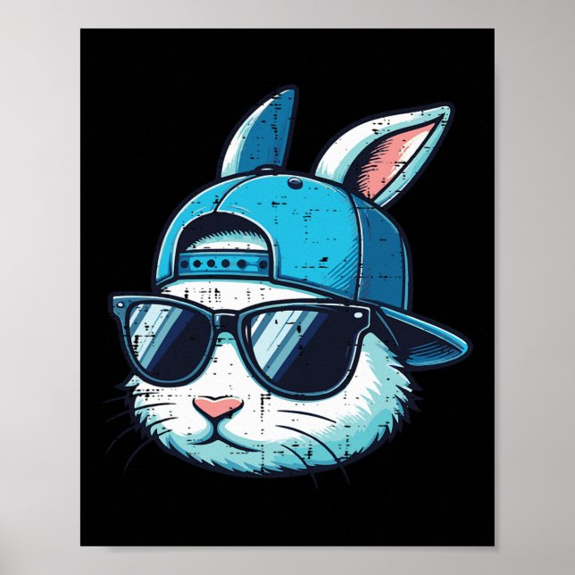 Póster Semana Santa Bunny Cara Vender Cap Sungles Rabbit  (Frente)