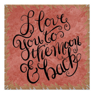 Poster semibrillante.. Te amo el diseño artístico