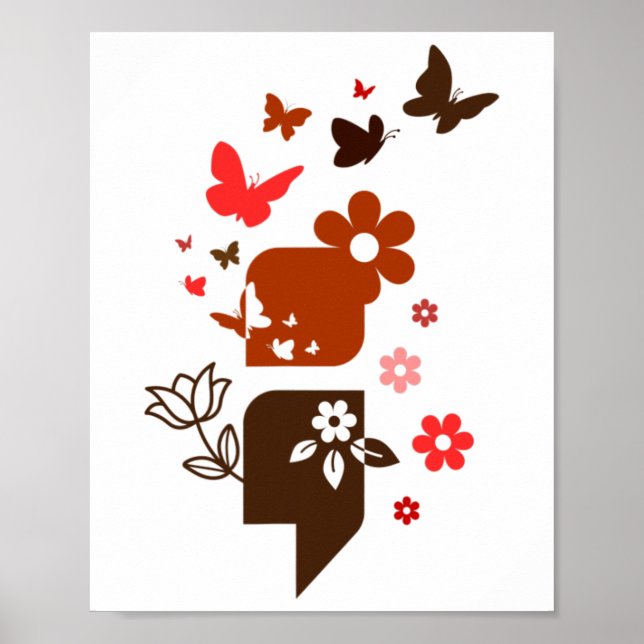 Póster Semicolón de prevención de la toma de conciencia s (Frente)
