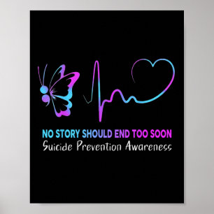 Póster Semicolón de sensibilización sobre prevención del