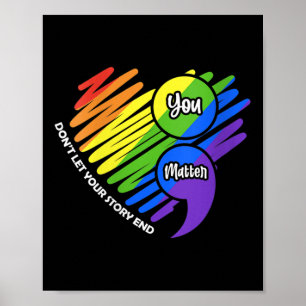 Póster Semicolón Lgbtq Sui