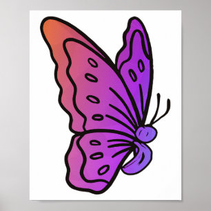 Póster Semicolón Mariposa Anti-suicidio Salud Mental Awa