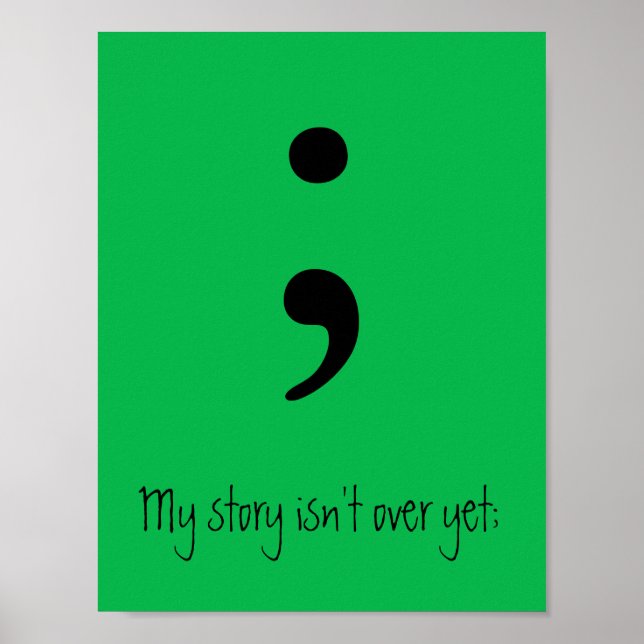 Póster Semicolón / Mi historia no ha terminado todavía; (Frente)