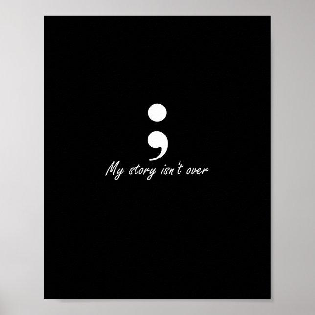 Póster Semicolón, mi historia no termina en la manga larg (Frente)